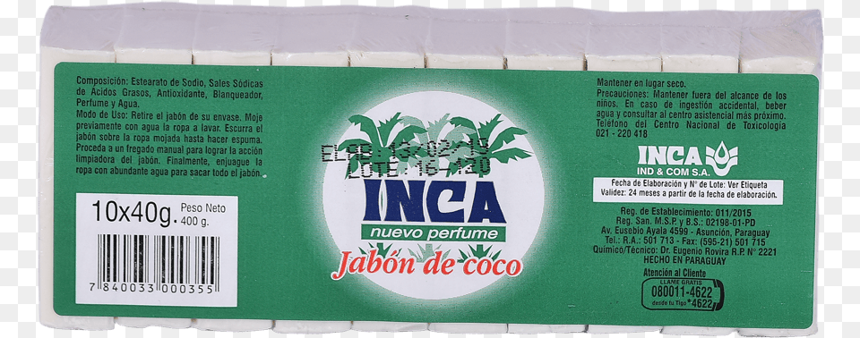 Inca Jabon De Coco Barra Jabon De Coco Inca, Paper, Gum Png