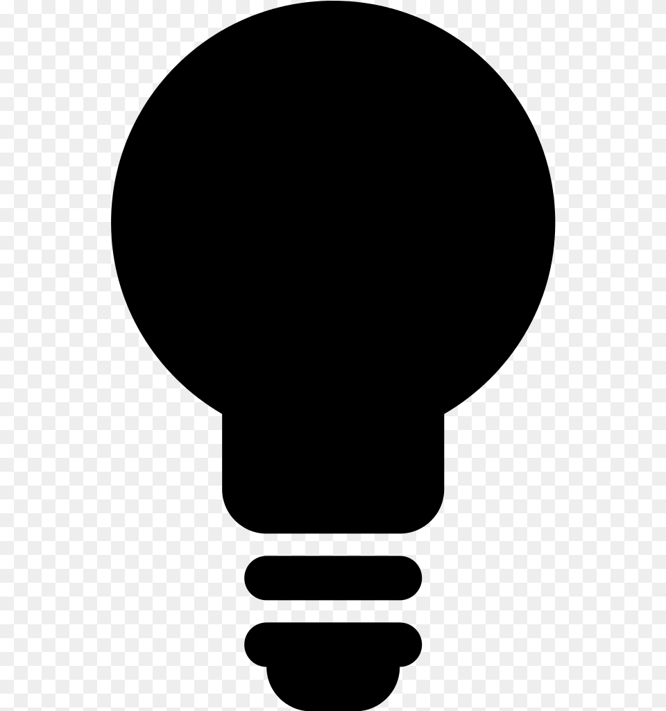 Incandescent Light Bulb, Gray Free Transparent Png