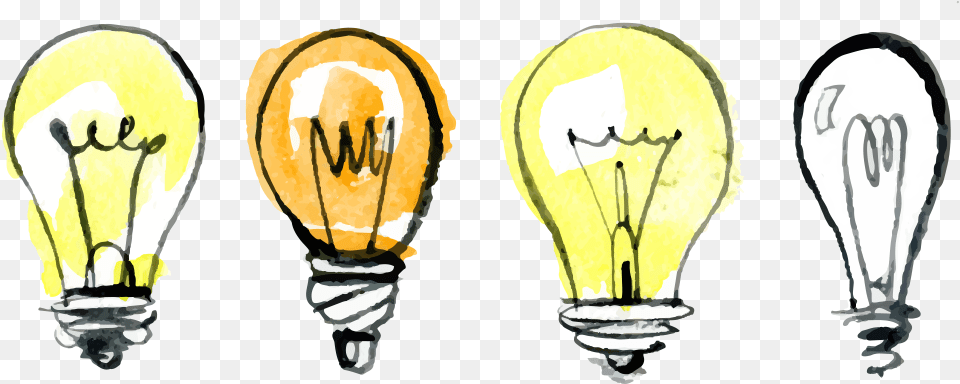 Incandescent Light Bulb Drawing Electric Light Watercolor Watercolor Light Bulb Transparent, Lightbulb, Head, Person Png