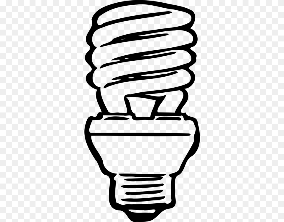 Incandescent Light Bulb Electric Light Compact Fluorescent Lamp, Gray Png