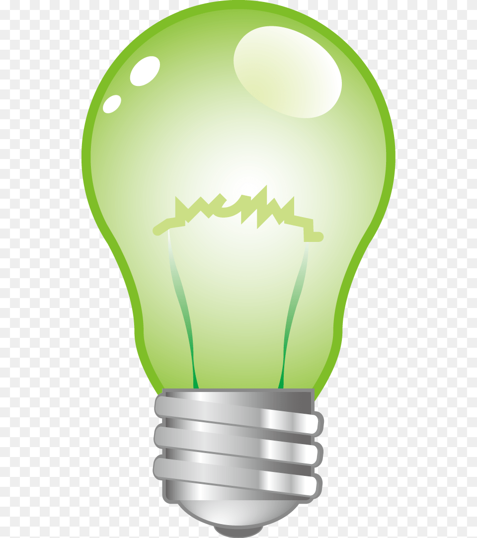 Incandescent Light Bulb Green Lamp Paper Lantern, Lightbulb Free Png Download