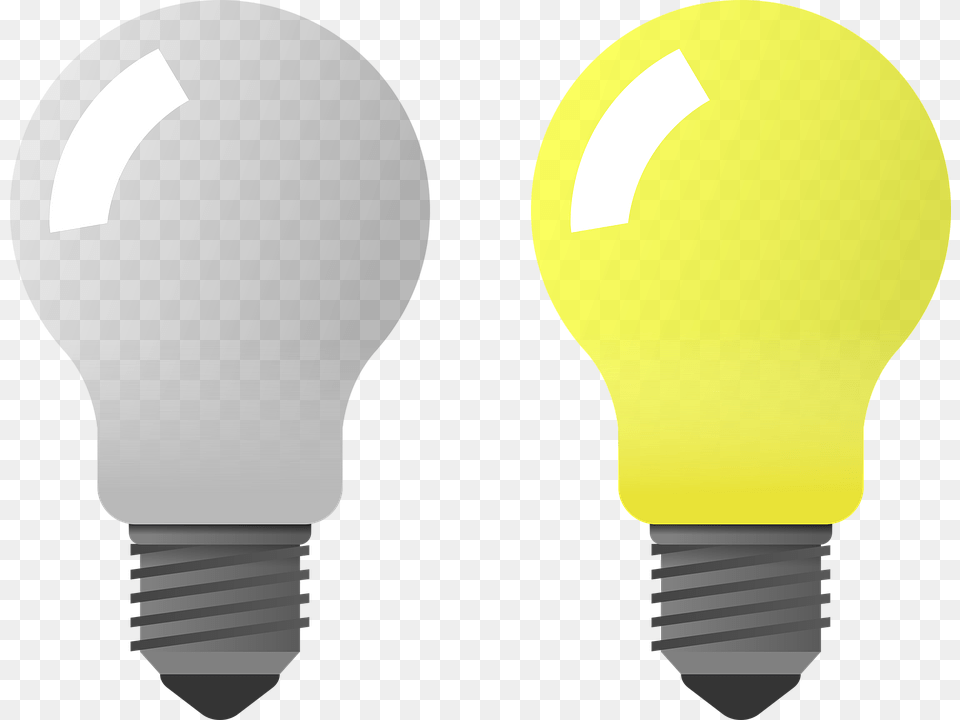 Incandescent Light Bulb Led Lamp Lighting Light Bulb On And Off Transparent, Lightbulb, Person Free Png Download