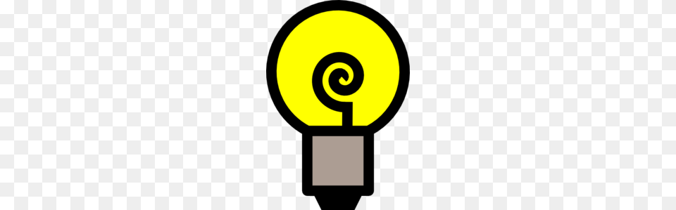 Incandescent Light Bulb On Clip Art, Spiral Free Png Download