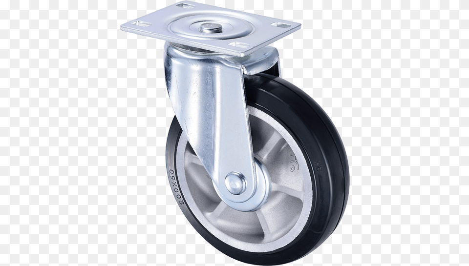 Inch Aluminum Rim Rubber Heavy Duty Swivel Caster Heavy Duty Wheel Roller, Machine, Vehicle, Transportation, Tire Free Transparent Png