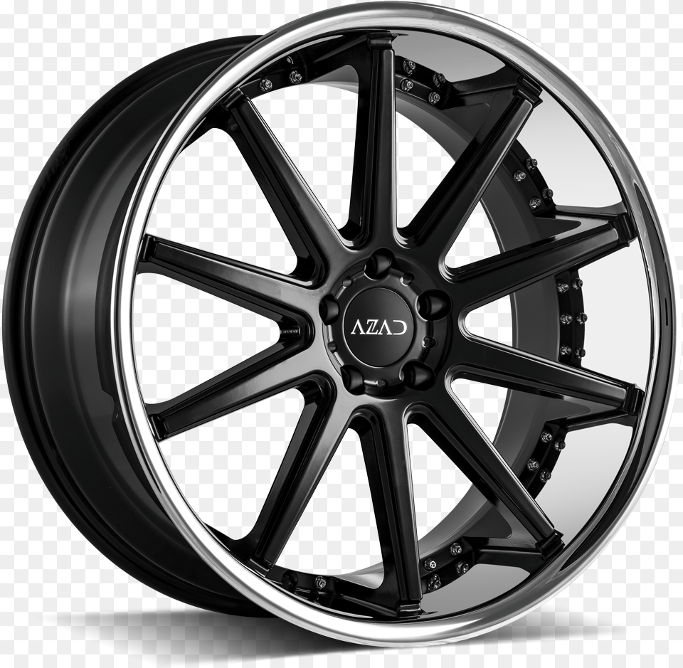 Inch Black And Chrome Rims, Alloy Wheel, Car, Car Wheel, Machine Free Transparent Png