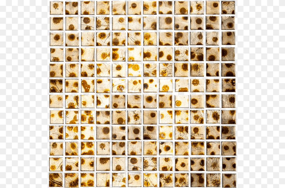 Inch Gold Metallic Glass Tile With Brown Cheetah Print Circle, Grille Free Png Download