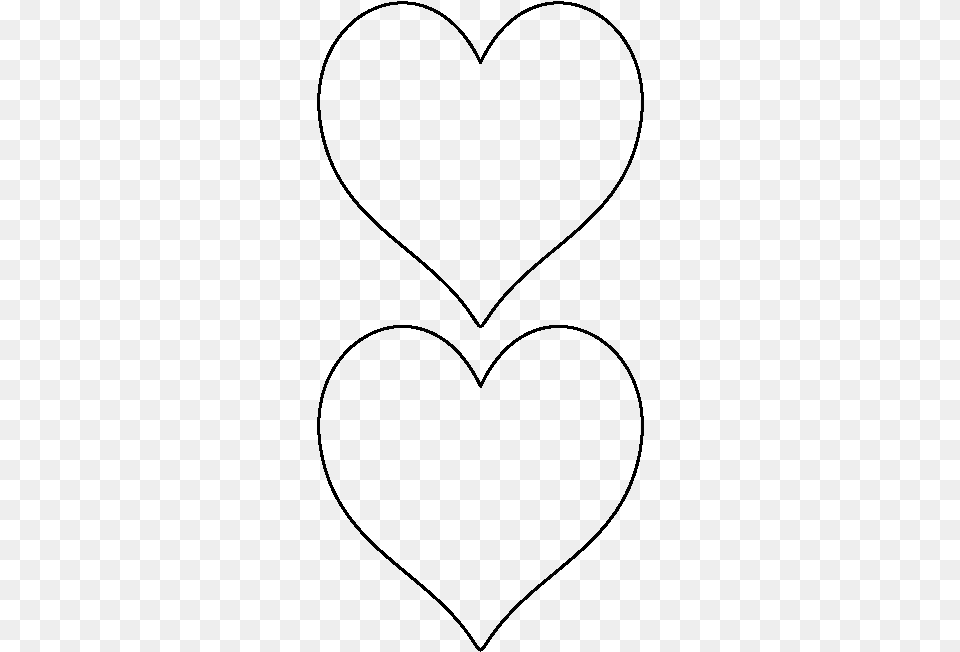 Inch Heart Template Printable, Gray Free Png Download