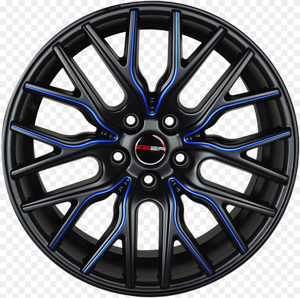 Inch Matte Black With Blue Mill Rims Flaretitle 15 Inches Alloy Wheels, Alloy Wheel, Car, Car Wheel, Machine Free Png Download