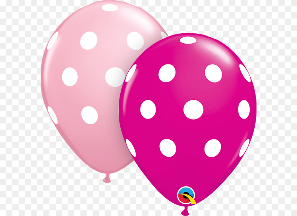 Inch Qualatex Big Polka Dots Pink Amp Wild Berry With Pink Polka Dot Balloons, Balloon, Pattern Png