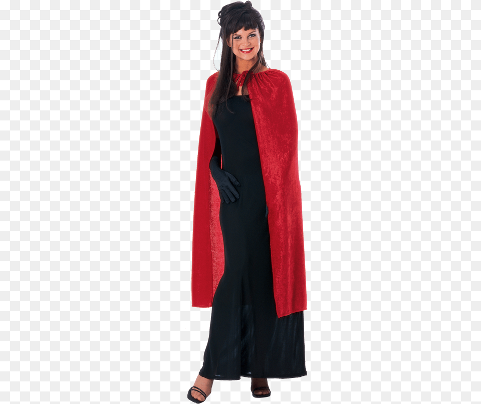 Inch Red Panne Velvet Costume Cape Cape, Adult, Clothing, Fashion, Female Png