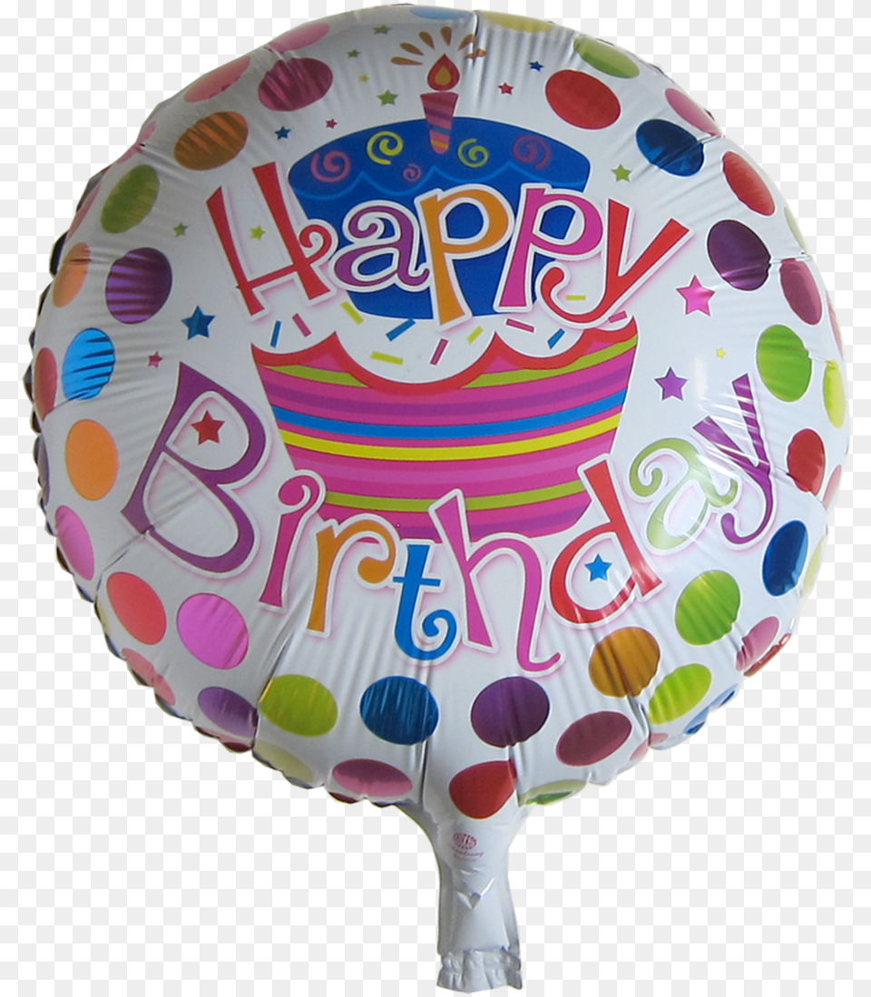Inch Round Happy Birthday Mylar Balloon Happy Birthday Round Foil Balloon, Birthday Cake, Cake, Cream, Dessert Free Png