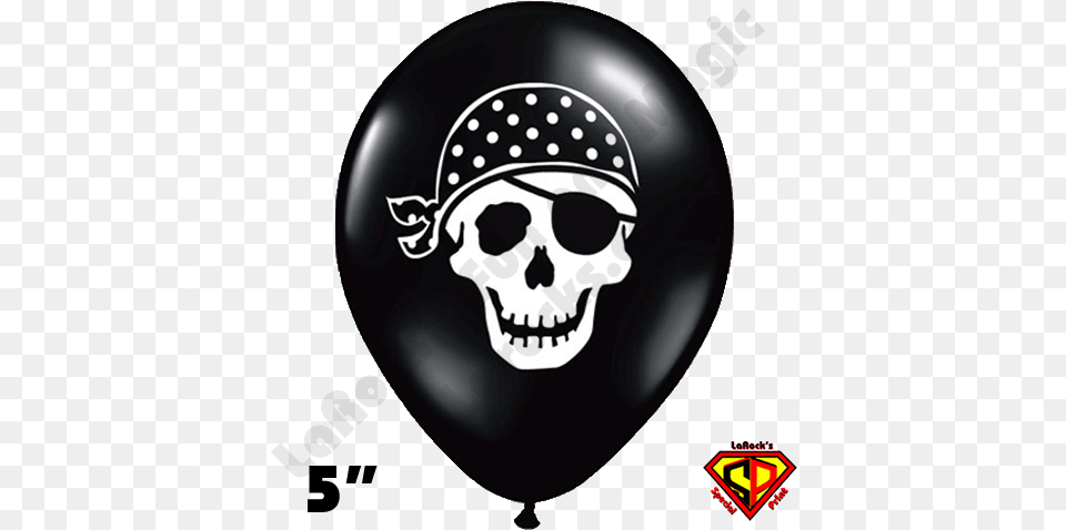 Inch Round Pirate Skull Black Balloon Qualatex 100ct Devil Balloons, Face, Head, Person Png Image