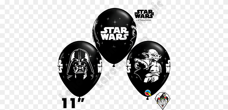 Inch Round Star Wars Onyx Black Balloon Qualatex 25ct Star Wars Balloons, Helmet, Baby, Person, People Free Png