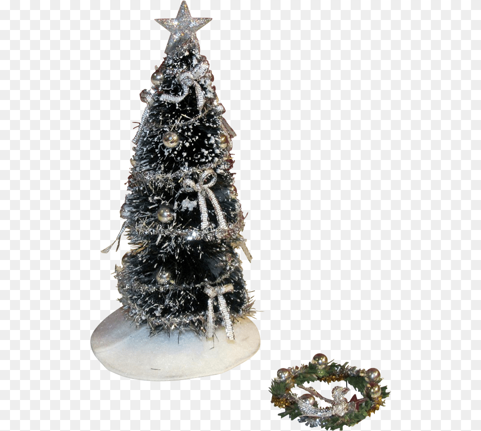 Inch Scale Decorated Christmas Tree In Silver Dollhouse Dollhouse, Christmas Decorations, Festival, Animal, Insect Png Image