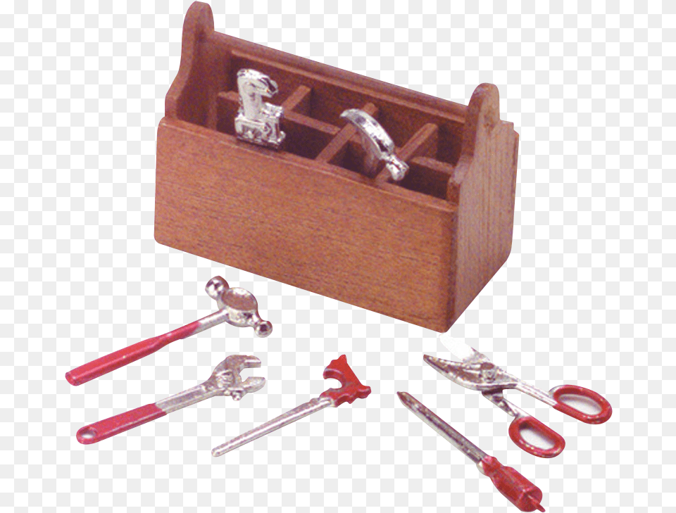 Inch Scale Dollhouse Miniature Tool Box With Tools, Cutlery, Drawer, Furniture, Spoon Png