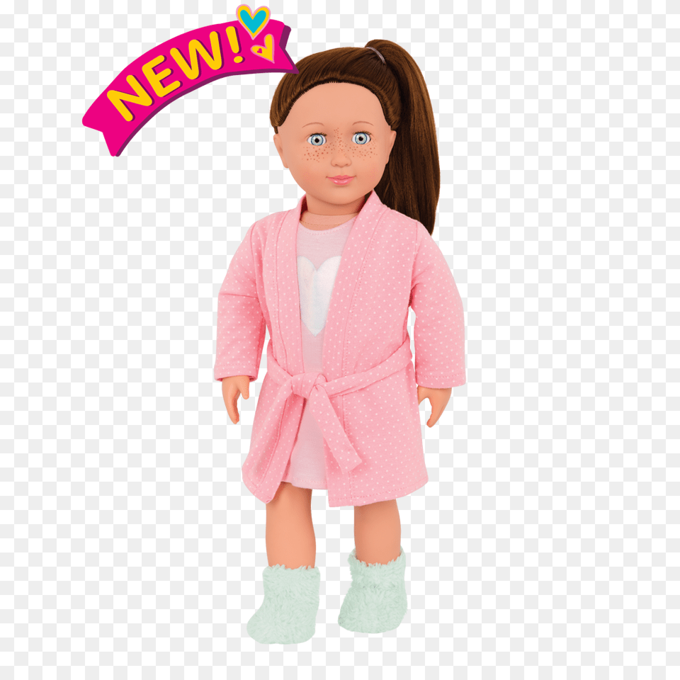 Inch Sleepover Doll Brown Hair Green Eyesour Generation, Fashion, Clothing, Robe, Toy Free Transparent Png