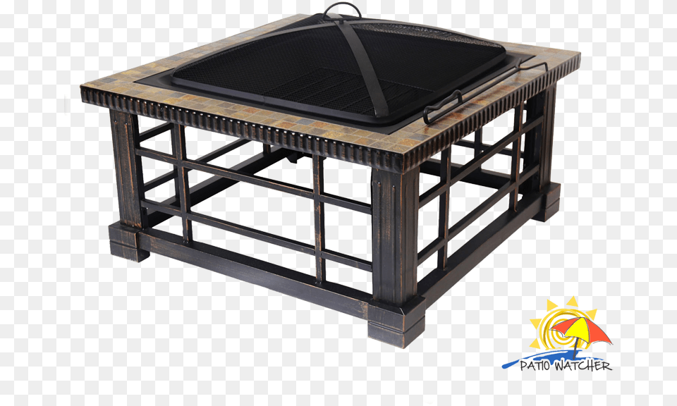 Inch Square Backyard Me Tal Stove Firepit Fire Table Fireplace, Tub, Furniture, Coffee Table, Hot Tub Png Image