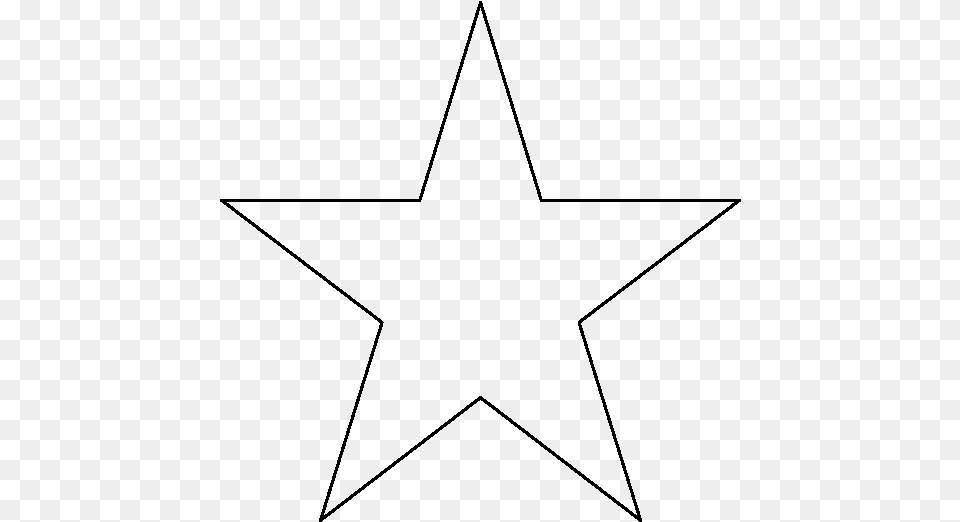 Inch Star Template, Gray Free Png