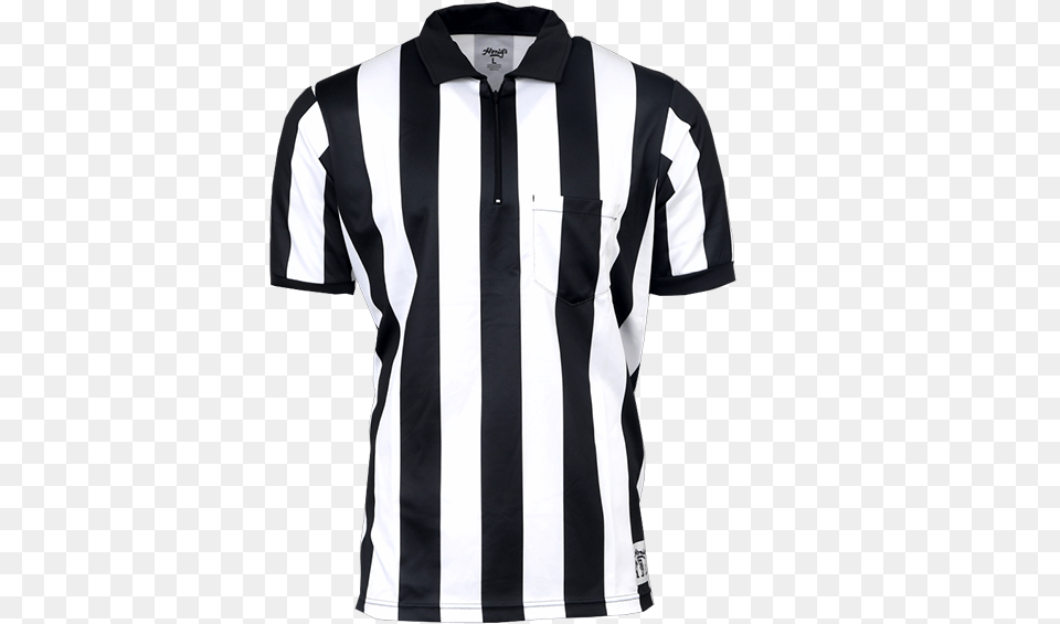 Inch Stripe Prosoft Short Sleeve Football Shirt Black And White Striped Shirt Football, Clothing, Dress Shirt, Coat Free Png