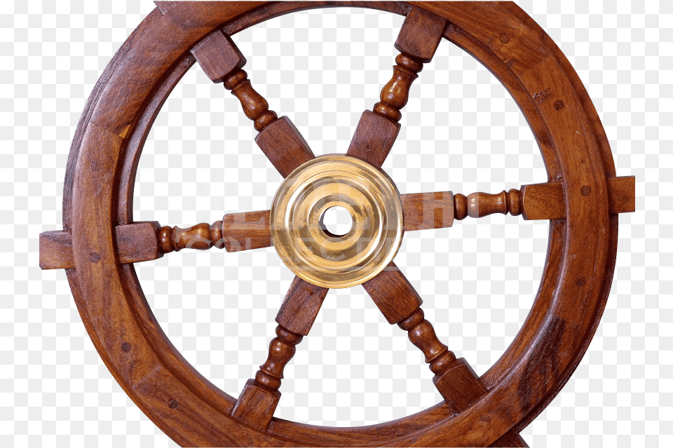 Inch Sw By Medieval Collectibles Item Wooden Steering Wheel Ship, Machine, Steering Wheel, Transportation, Vehicle Free Png