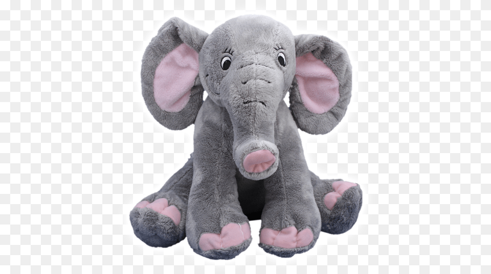 Inch Trunks The Elephant Heartbeat Animal With Sound Teddy Bear Elephant, Mammal, Wildlife, Plush, Toy Free Transparent Png