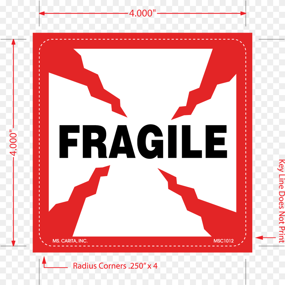 Inch X 4 Inch Fragile Shipping Labels, Advertisement, Poster, Art, Graphics Free Png
