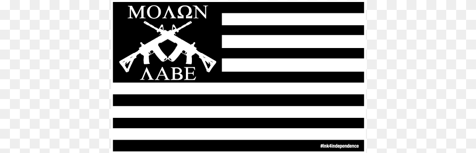 Inch X 5 Inch Molon Labe American Flag Sticker Horse, Firearm, Gun, Rifle, Weapon Png