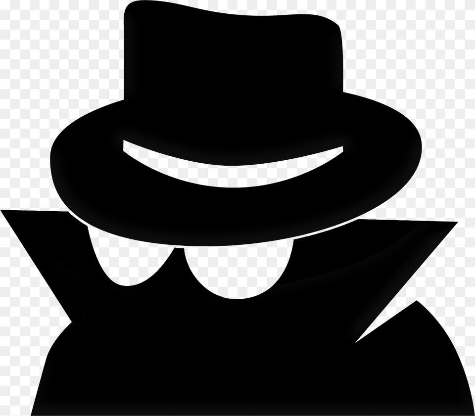 Incognito Logo Incognito Mode Icon, Clothing, Hat, Cowboy Hat, Silhouette Png