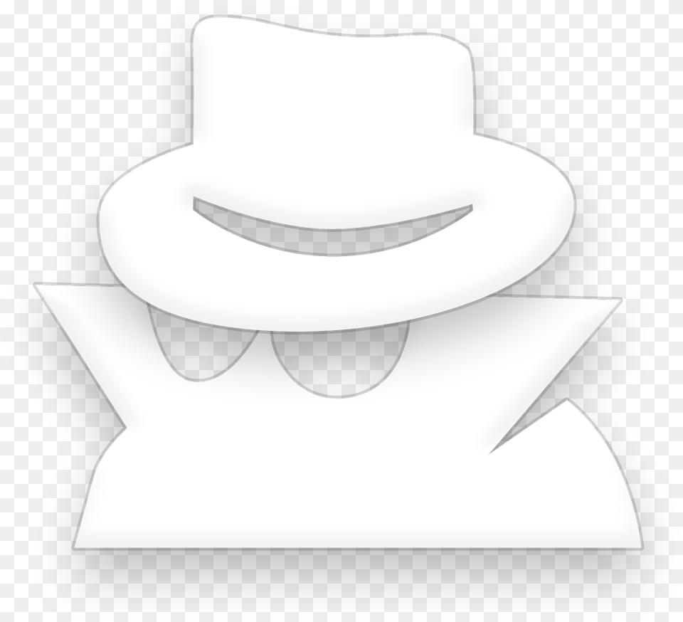 Incognito Mode Guy, Clothing, Cowboy Hat, Hat, Stencil Png Image