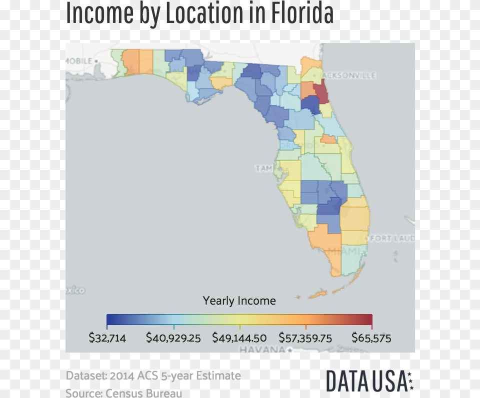 Income By Location In Florida, Chart, Plot, Map, Atlas Free Png Download