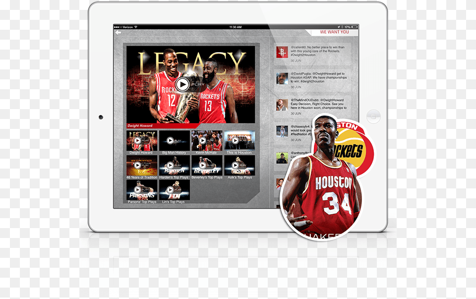 Incorporated A Custom Video From Kevin Mchale And Hakeem Houston Rockets Old, Adult, Male, Man, Person Png