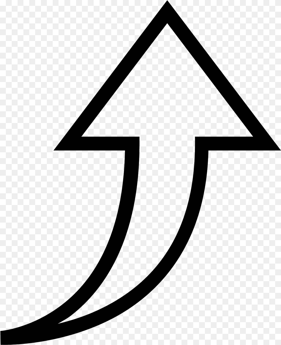 Increase Arrow White, Gray Free Png