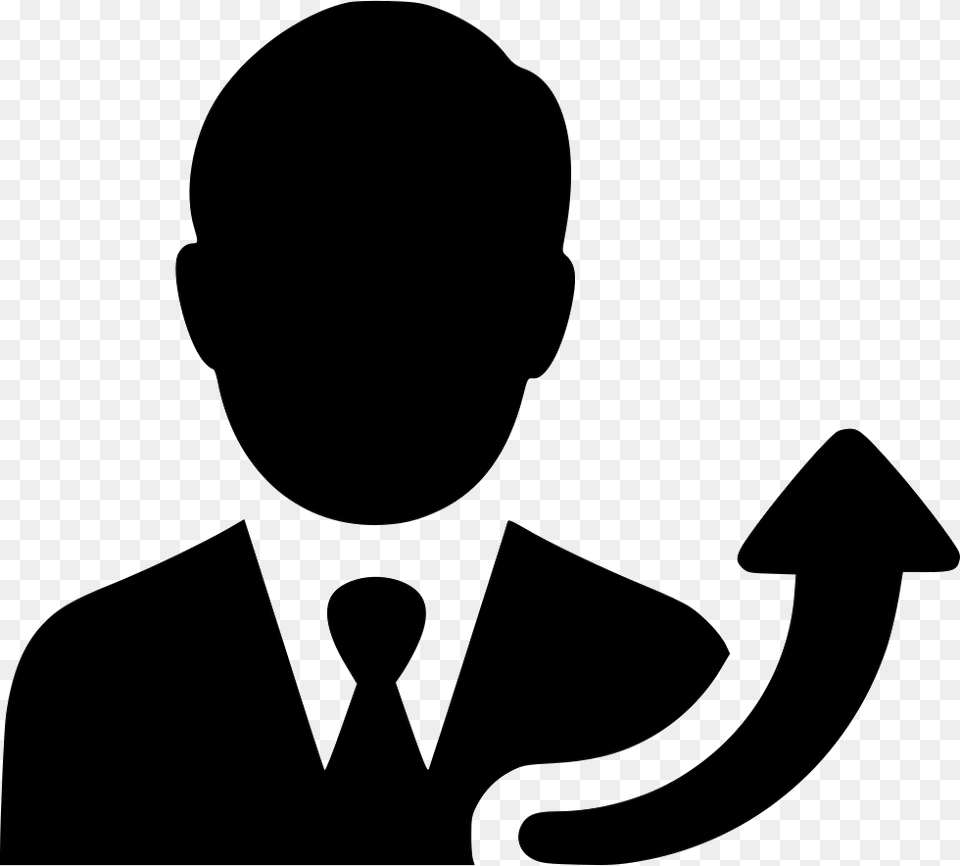 Increase Man Profit Growth Success Chart Business Person Icon, Silhouette, Stencil, Adult, Male Free Transparent Png