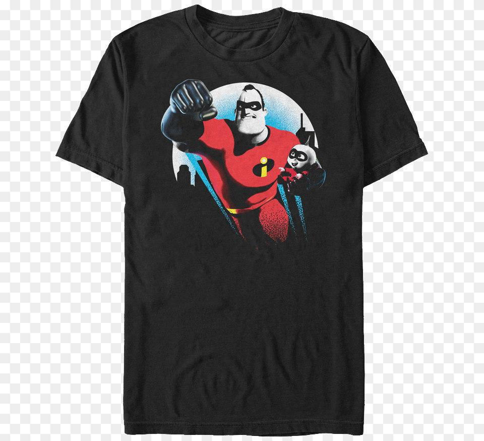 Incredible And Jack Jack Incredibles T Shirt Mr Incredible, T-shirt, Clothing, Person, Man Free Transparent Png