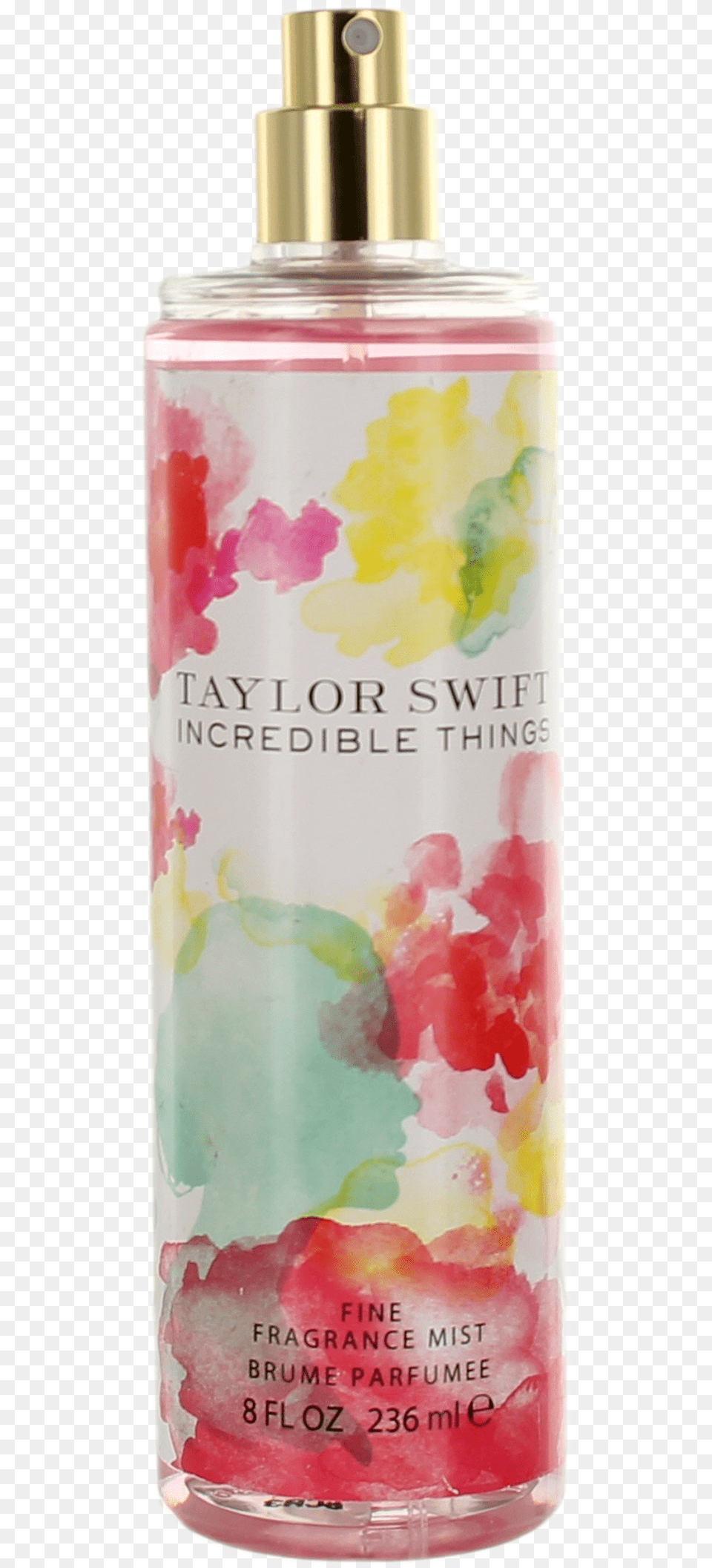 Incredible Things By Taylor Swift For Women Body Mist Watercolor Paint, Bottle, Cosmetics, Perfume, Flower Free Png