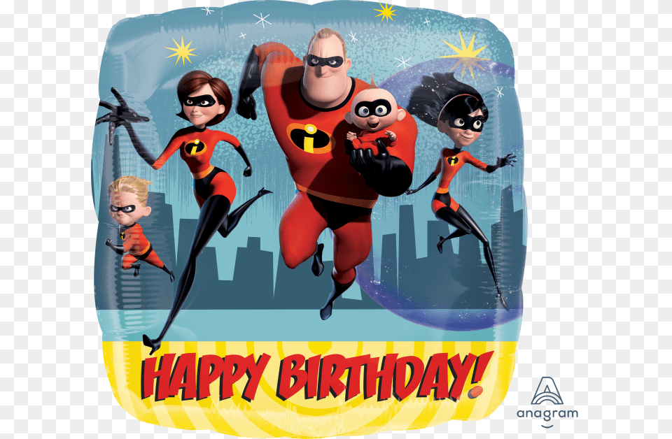 Incredibles 2 Birthday Background, Clothing, Vest, Book, Comics Free Transparent Png