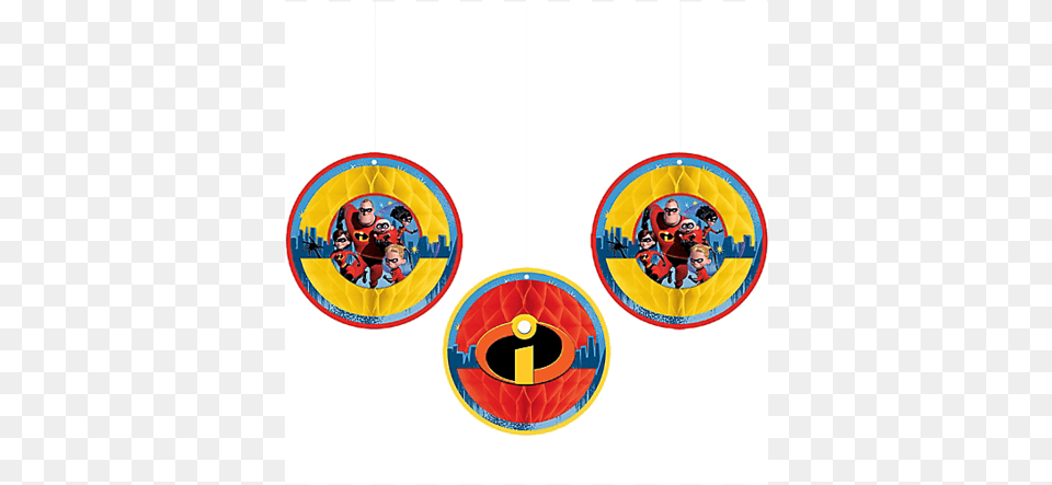 Incredibles 2 Honeycomb Decorations Incredibles 1 Party Plates, Logo Free Png Download