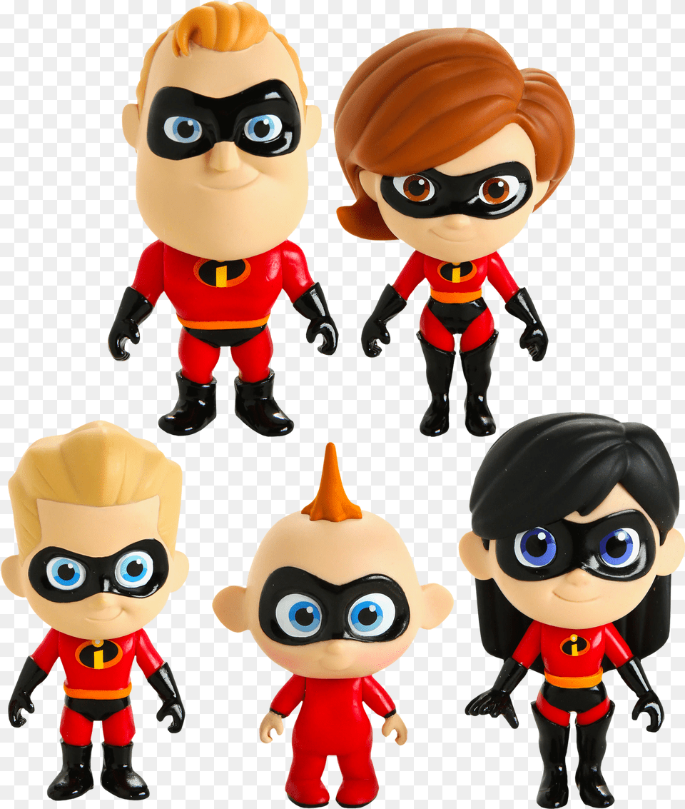 Incredibles 2 The Parrs Family 5 Star 4u201d Vinyl Bundle Set Clip Art, Baby, Person, Figurine, Face Free Transparent Png