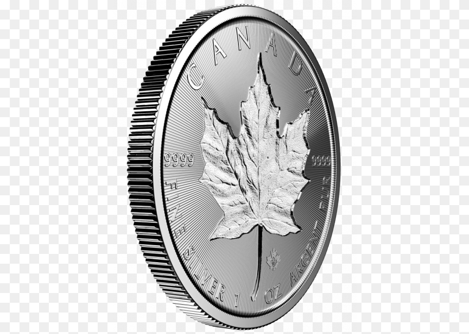 Incuse Silver Maple Leaf, Plant, Wristwatch, Coin, Money Free Png