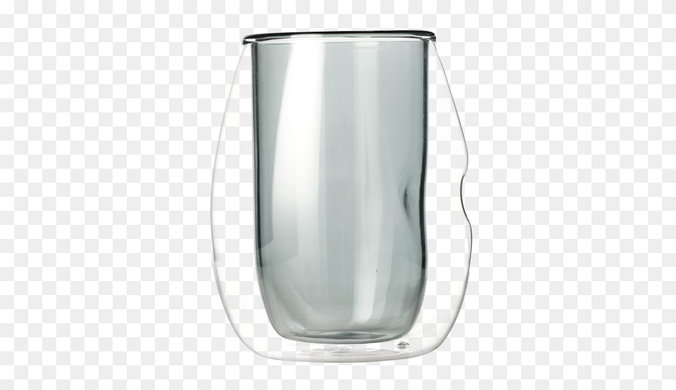 Indent Double Wall Glass Smokey Grey, Jar, Pottery, Vase Png