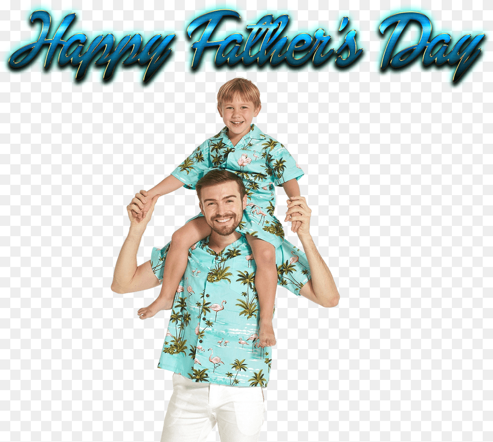 Independence Day 2018 Father Son Hawaiian Shirts, T-shirt, Face, Person, Clothing Free Transparent Png