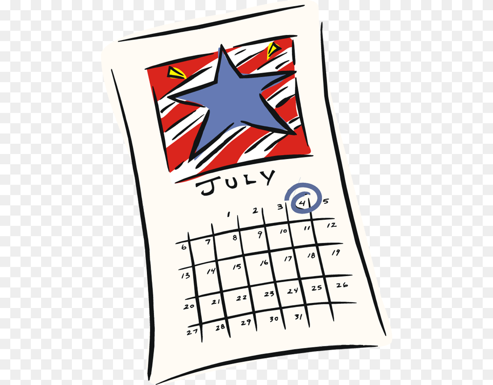 Independence Day July Calendar Clip Art, Text, Electronics, Symbol Png Image