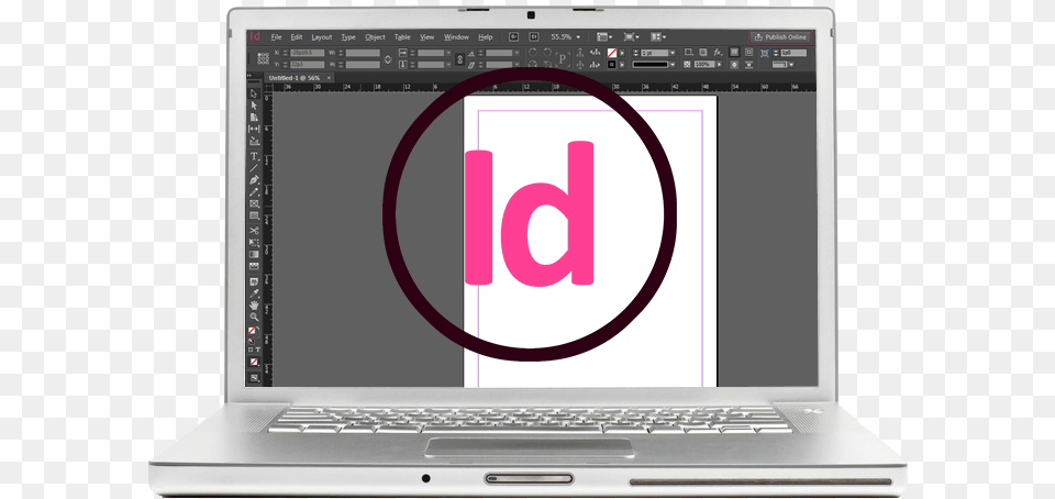 Indesign With Logo Netbook, Computer, Electronics, Laptop, Pc Free Png Download