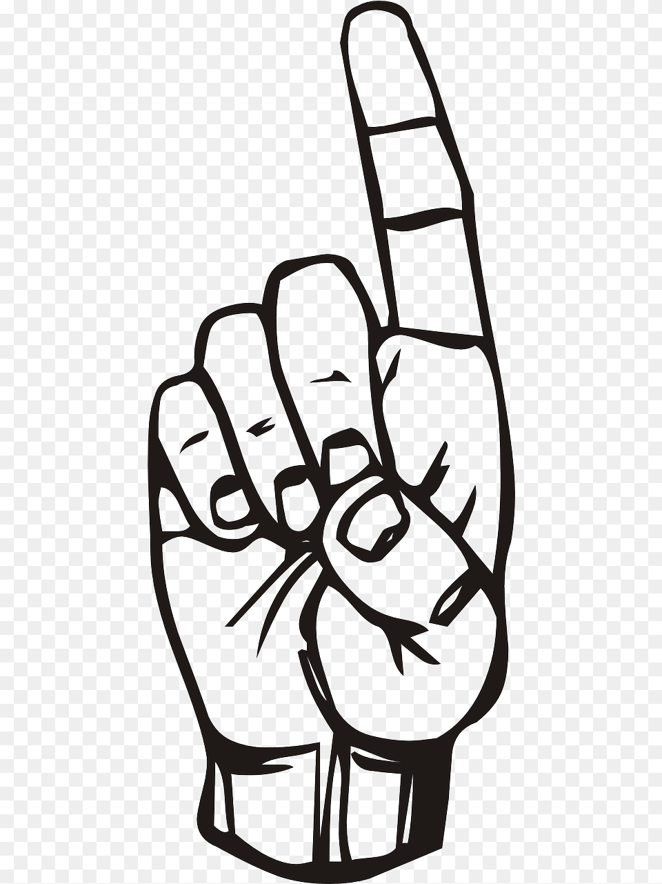 Index Finger Clipart Black And White, Clothing, Glove, Body Part, Hand Free Transparent Png