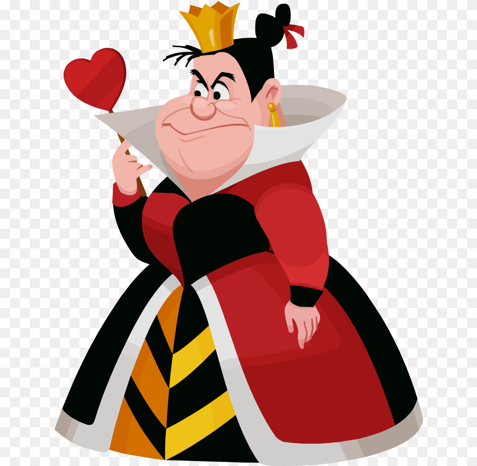 Index Of Kingdom Hearts Xartworkcharacterswonderland Alice In Wonderland Queen Of Hearts, Baby, Person, Cartoon, Face Free Png Download