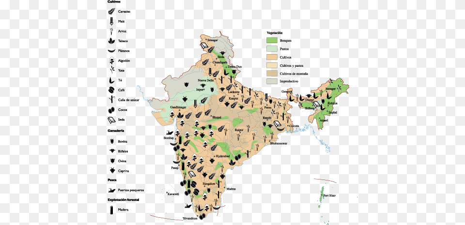 India Agriculture Map, Chart, Plot, Atlas, Diagram Free Transparent Png