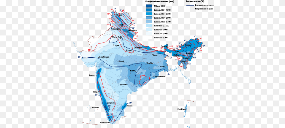 India Climate Map Map, Chart, Plot, Atlas, Diagram Free Transparent Png