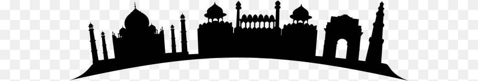 India History Taj Mahal, Gray Free Png