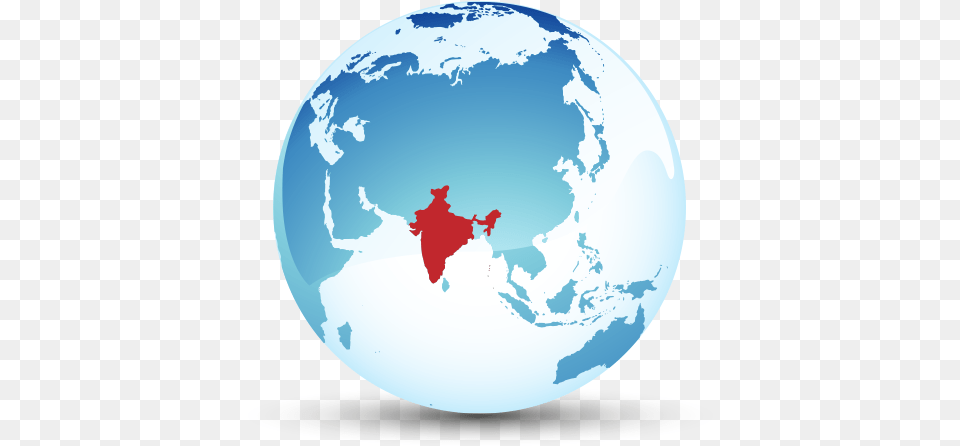 India In Globe Vector, Astronomy, Outer Space, Planet, Sphere Free Png Download