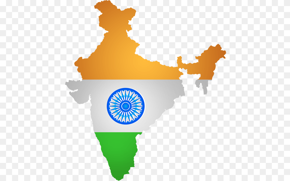 India Map Flag Clip Art Free Png